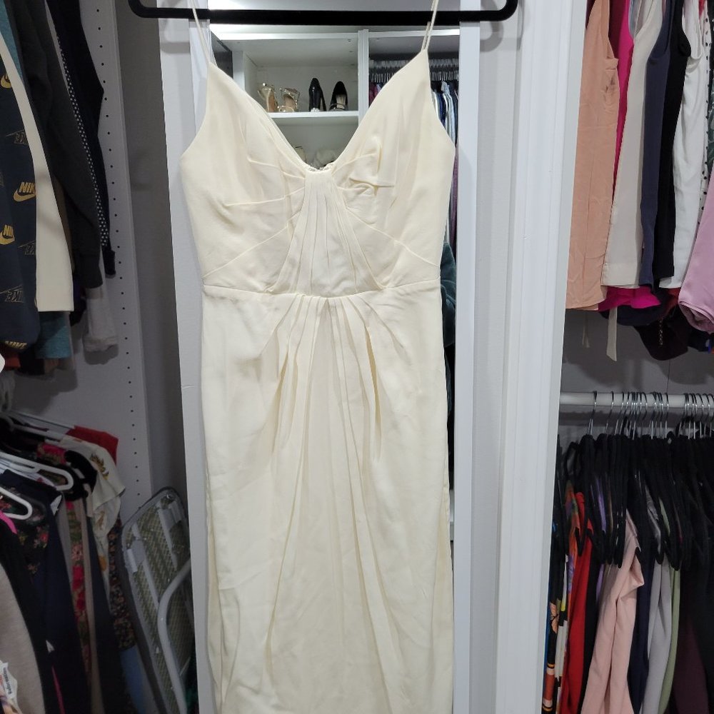 ZIMMERMANN white 100% silk midi dress size 0